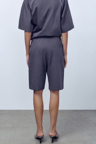 Шорты трикотажные из хлопка, гранит