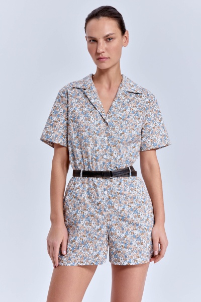 Комбинезон из поплина, бежевый