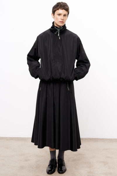 Юбка-солнце из нейлона, чёрный