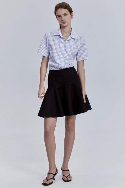 Юбка-солнце мини, чёрный