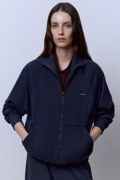 Толстовка из футера с начёсом, графит