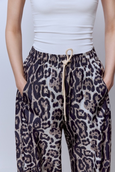 Брюки из нейлона, леопард