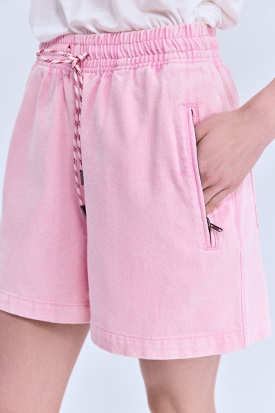 Шорты из вареного денима, розовый