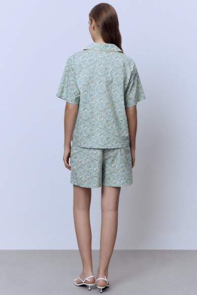 Пижама Secret Garden (рубашка с коротким рукавом + шорты), мятный