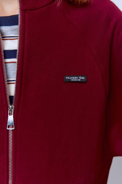 Толстовка из футера с начёсом, бордо