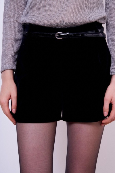 Шорты из бархата, черный