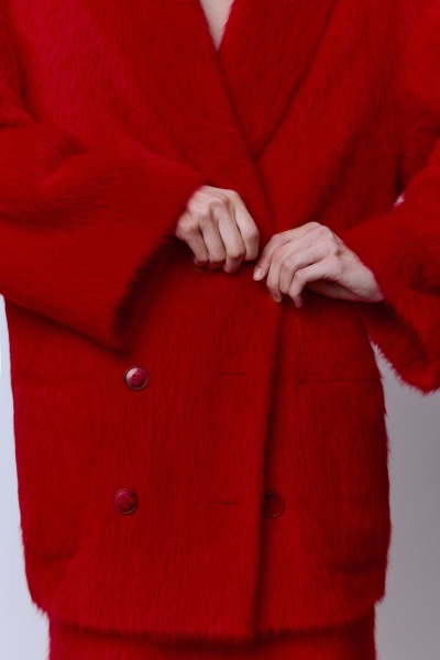 Жакет из ангоры, красный