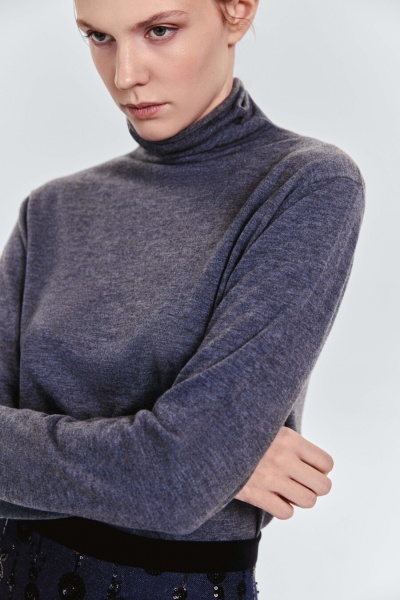 Водолазка с длинным рукавом, тёмно-серый